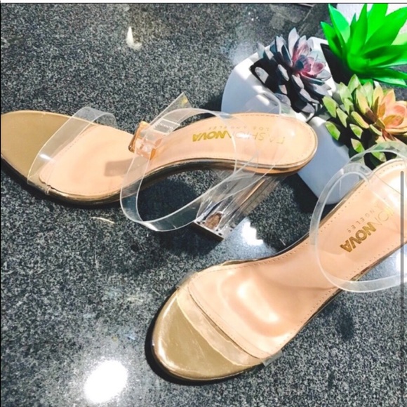 Retro Glass Slipper Rose Gold Heels - Boutique - Picture 4 of 5